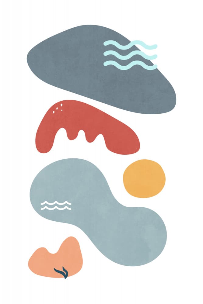 Calm Organic Shapes by amini54 — canvas wall art
