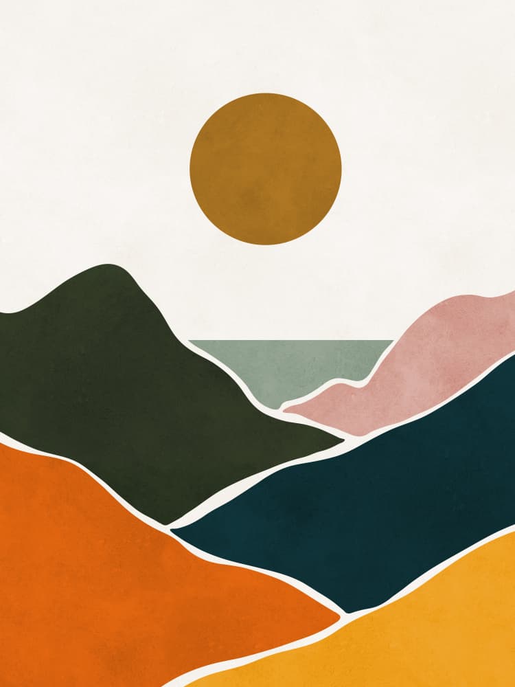 Abstract Desert Sunrise by Vitor Costa — canvas wall art