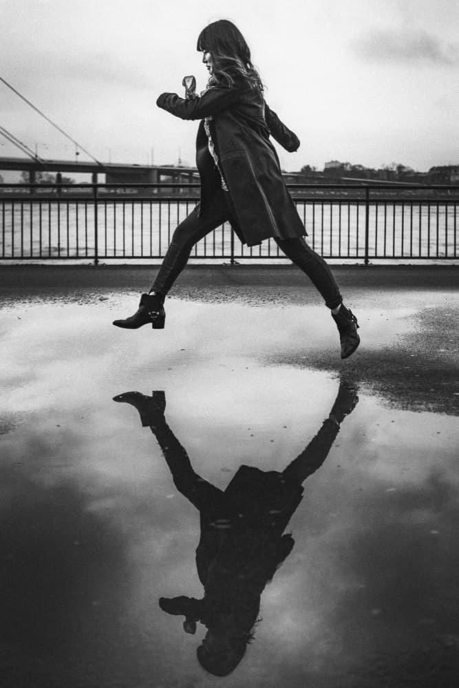 Dynamic Puddle Jump by Eiji Yamamoto — canvas wall art