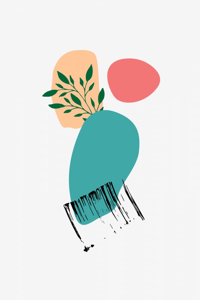 Organic Abstract Shapes by Vesuvik Designs — canvas wall art