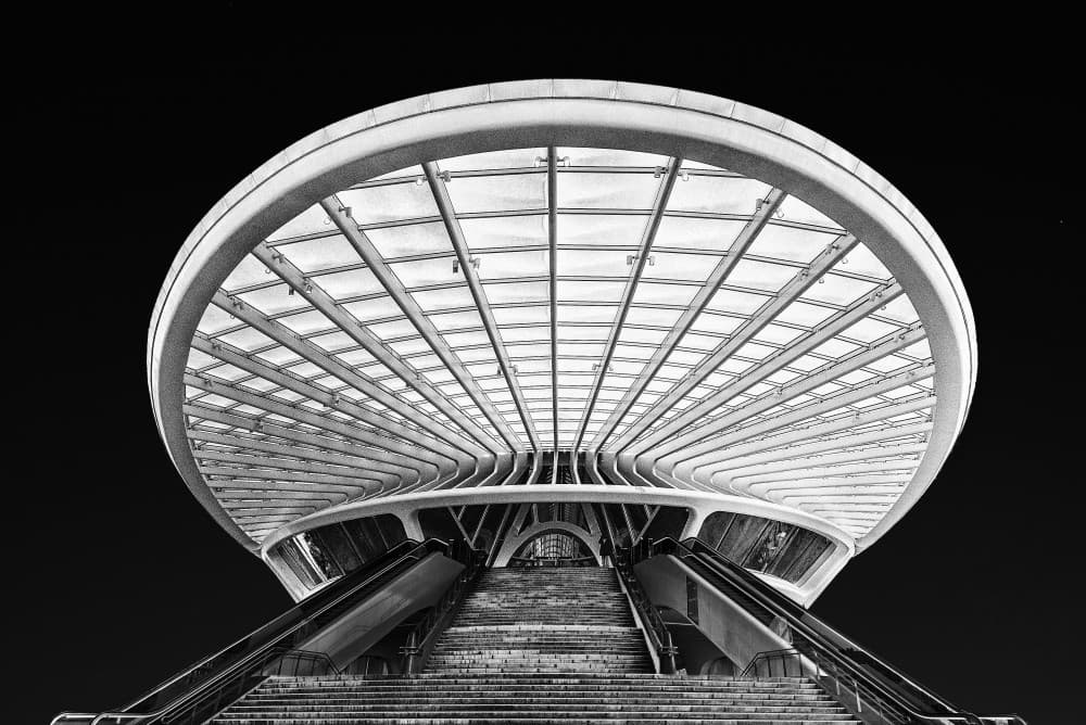 Futuristic Station Entrance by Jef Van den Houte — canvas wall art