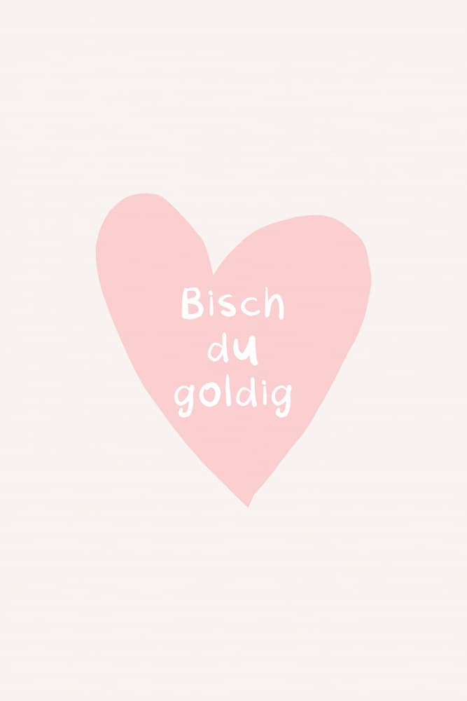 Bisch Du Goldig Heart by Treechild — canvas wall art