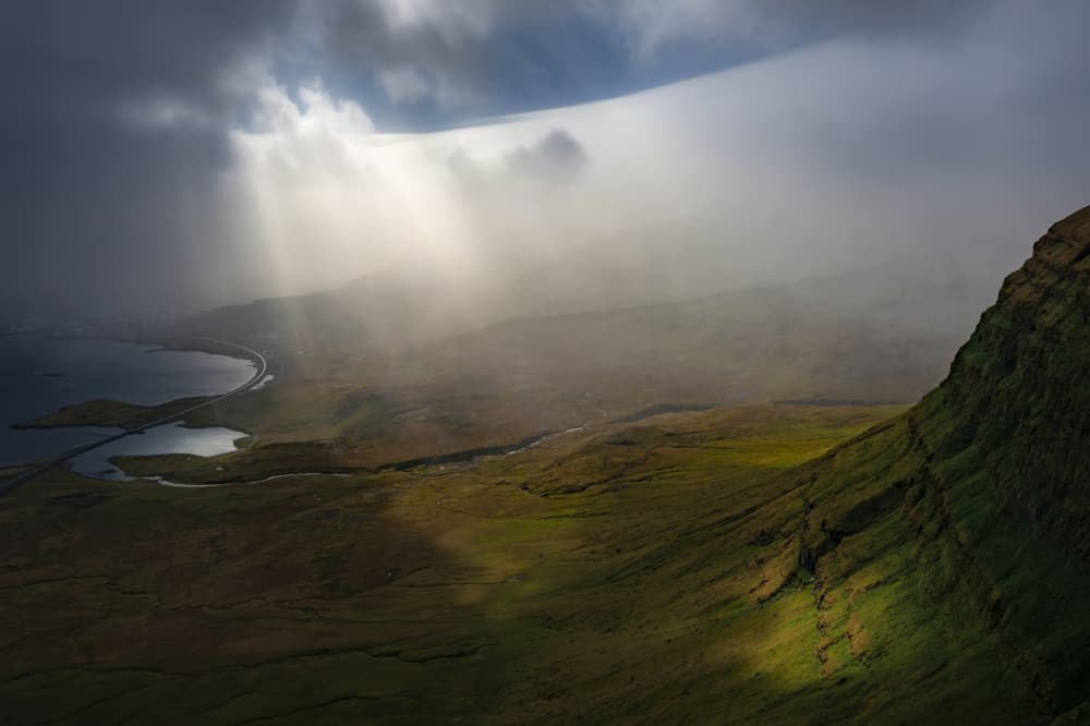 Sunbeams Over Green Valley by Jure Kravanja — canvas wall art