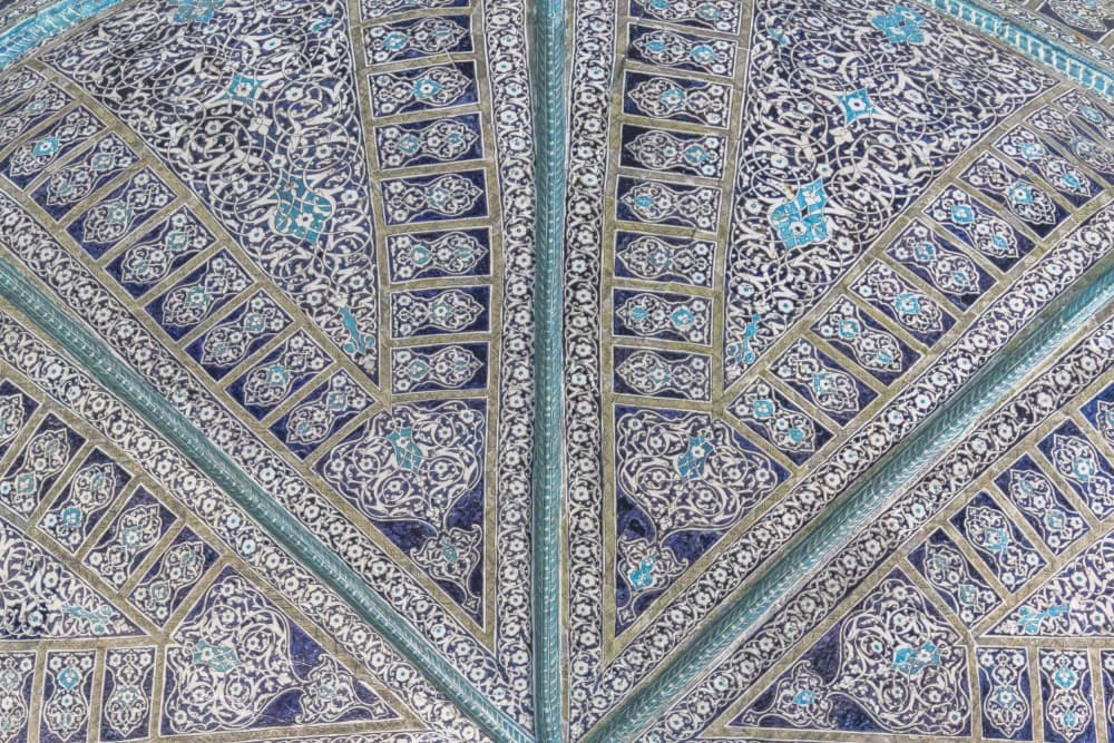 Blue Arabesque Tiles by Photolovers — canvas wall art