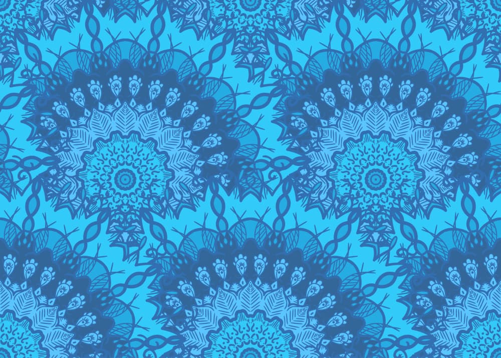 Bohemian Blue Mandalas by Marika Barsrsind β canvas wall art