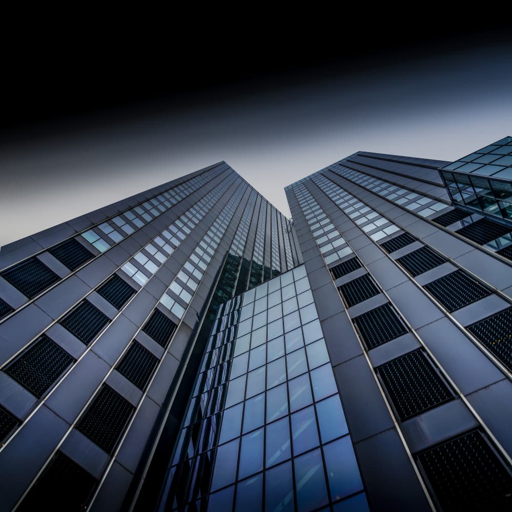 Modern Glass Architecture by Fred Louwen — canvas wall art