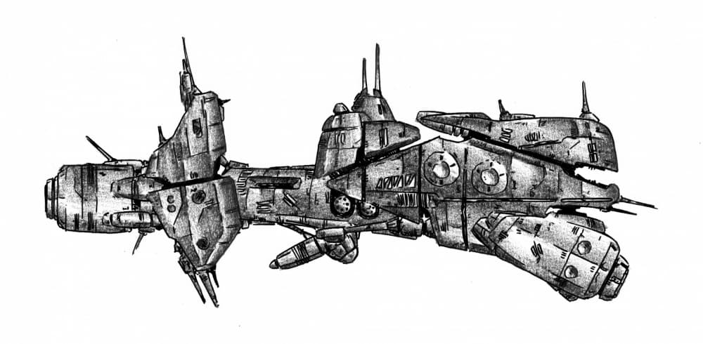 Futuristic Sci-Fi Starship by Kulik — canvas wall art