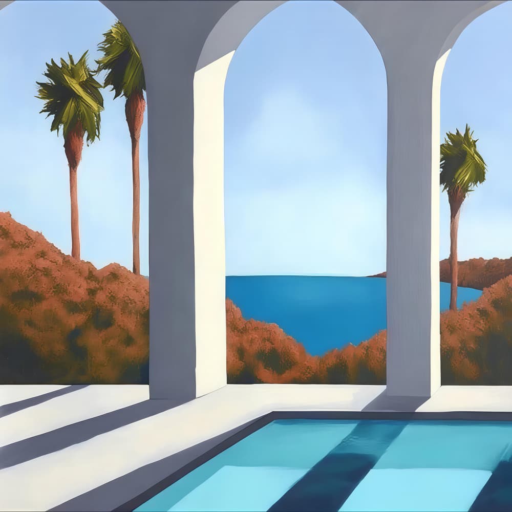Landscape of Palm Trees by Avanesova Elena — canvas wall art