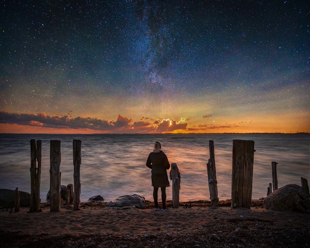 Milky Way Beach Night by Leif Løndal — canvas wall art