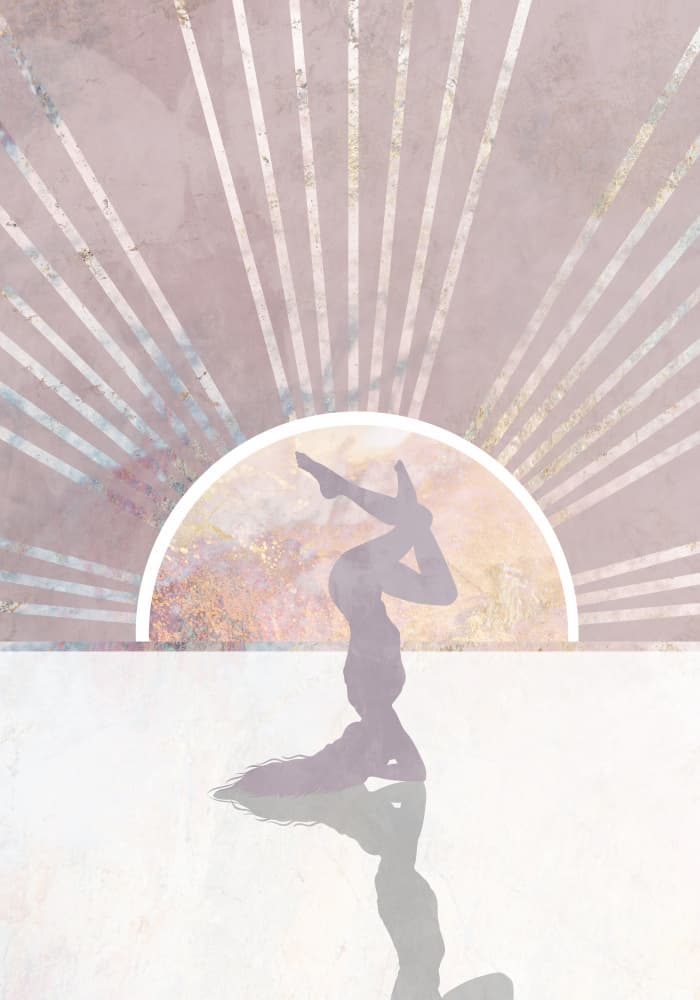 Serene Yoga Reflection by Sarah Manovski — canvas wall art