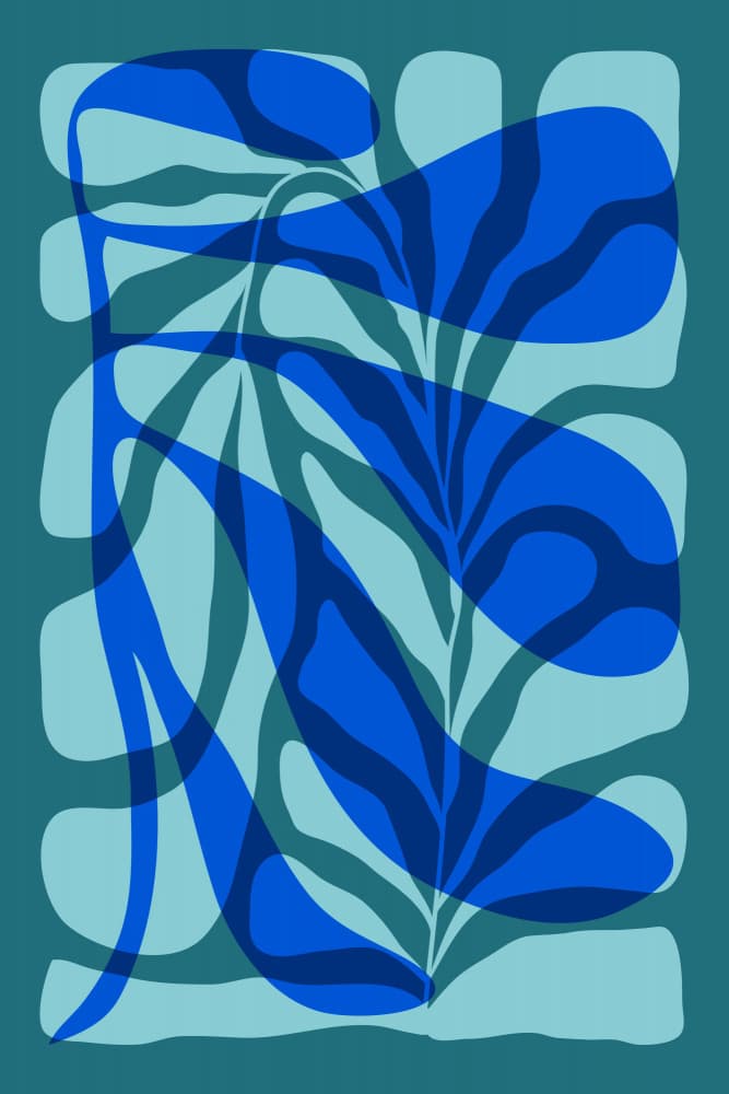 Organic Blue Foliage by Studio Memb — canvas wall art