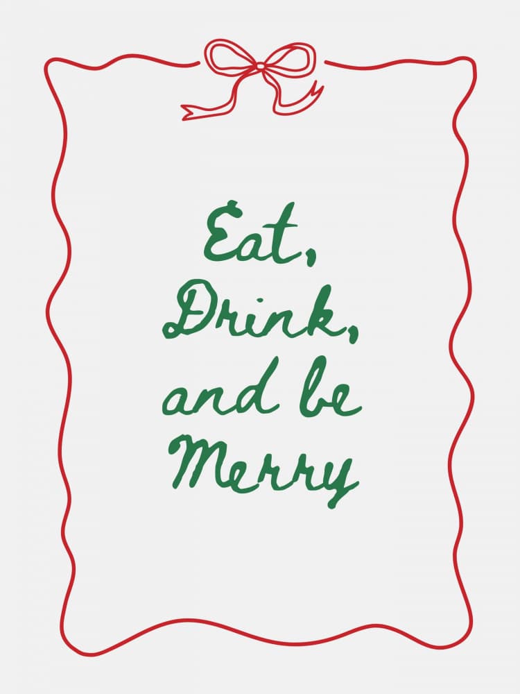 Eat Drink And Be Merry by Jolly and Dash — canvas wall art
