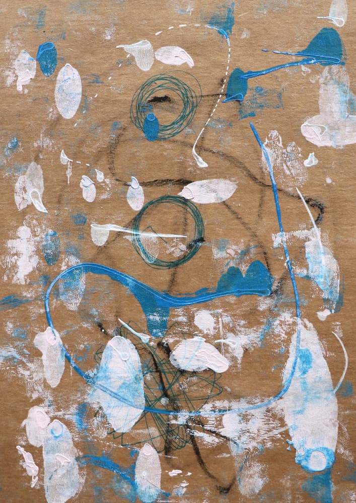 Abstract Blue Movement by Santhosh ch — canvas wall art