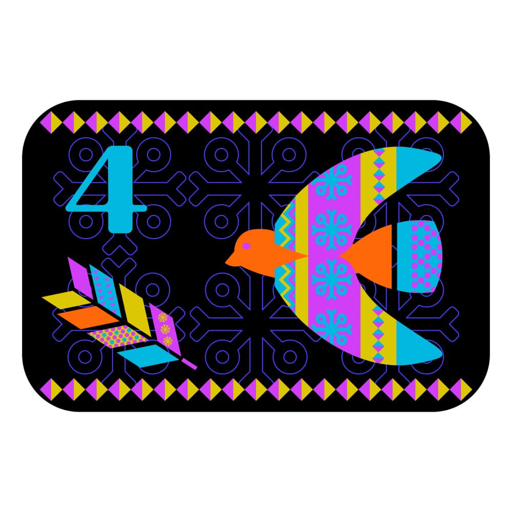 Vibrant Four Dove by Marika Barsrsind β canvas wall art