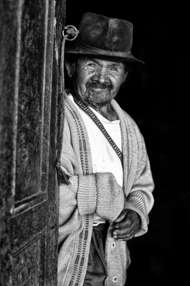 Smiling Man In Hat by Goran Jovic — canvas wall art