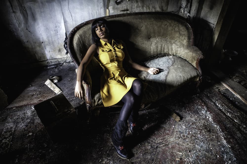 Yellow Dress in Shadows by Georgios Bero — canvas wall art
