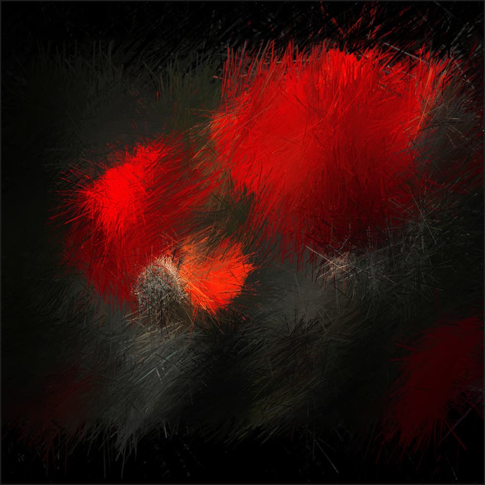 Dynamic Red Abstract by Gilbert Claes — canvas wall art
