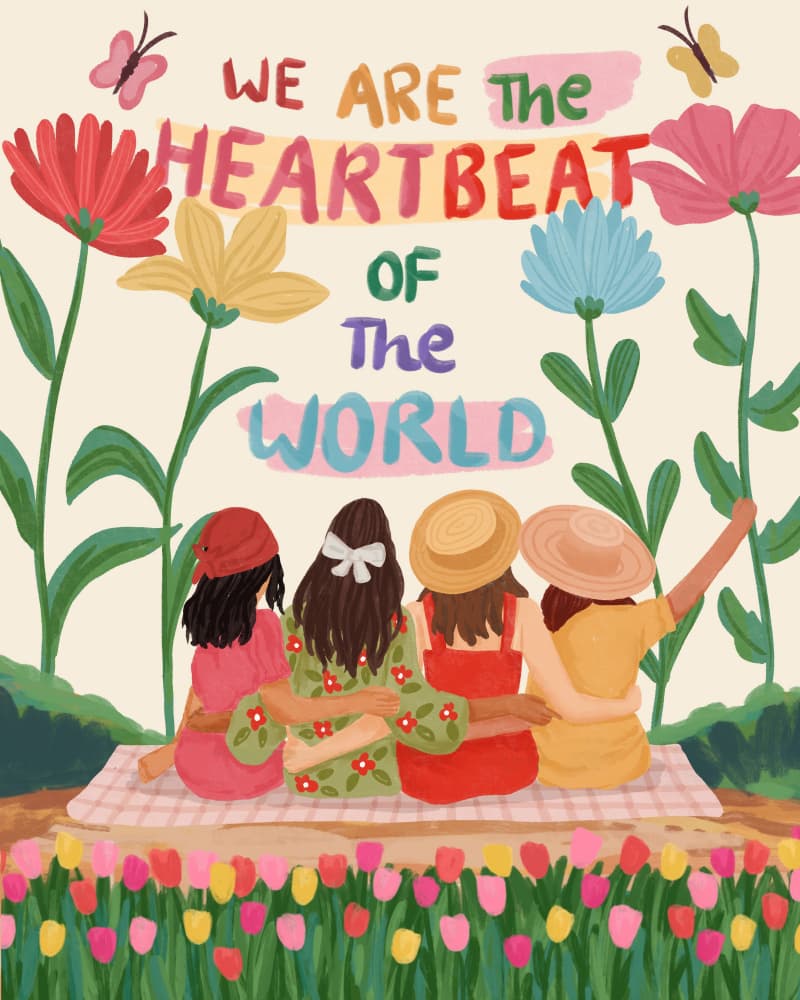 Heartbeat of the World by Nidhi Kachhadiya — canvas wall art