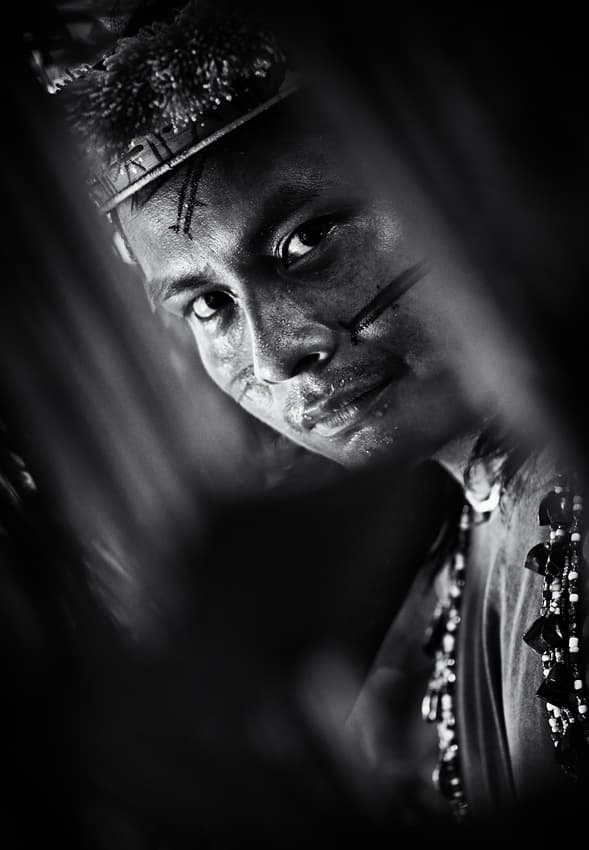 Intense Tribal Portrait by Goran Jovic — canvas wall art