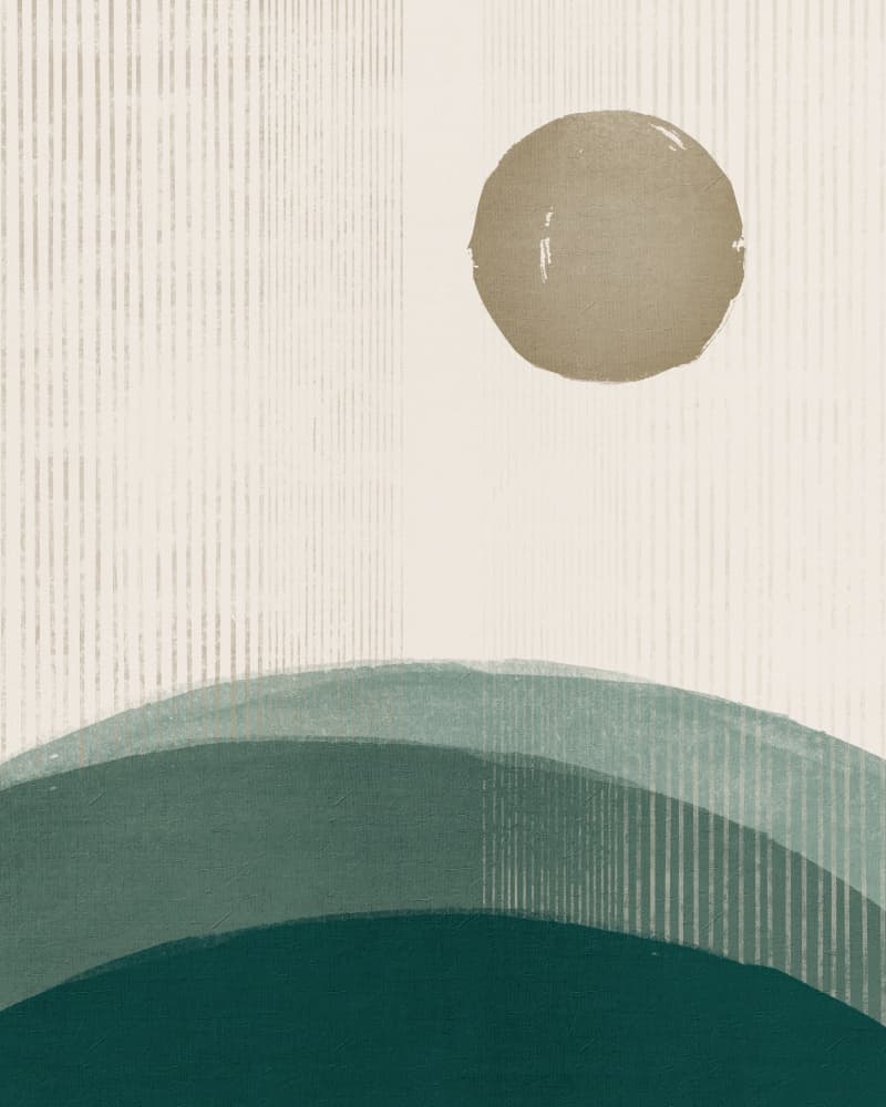 Calm Sun Over Hills by Ema Paraschiv — canvas wall art