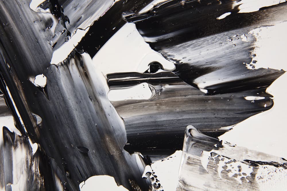 Textured Black White Paint by Julia Ramiro — canvas wall art