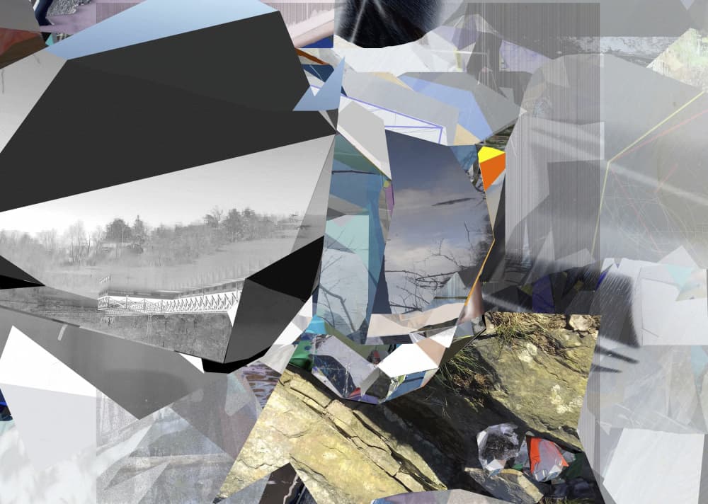 Geometric Fragmented Landscape by Stefan Fransson — canvas wall art