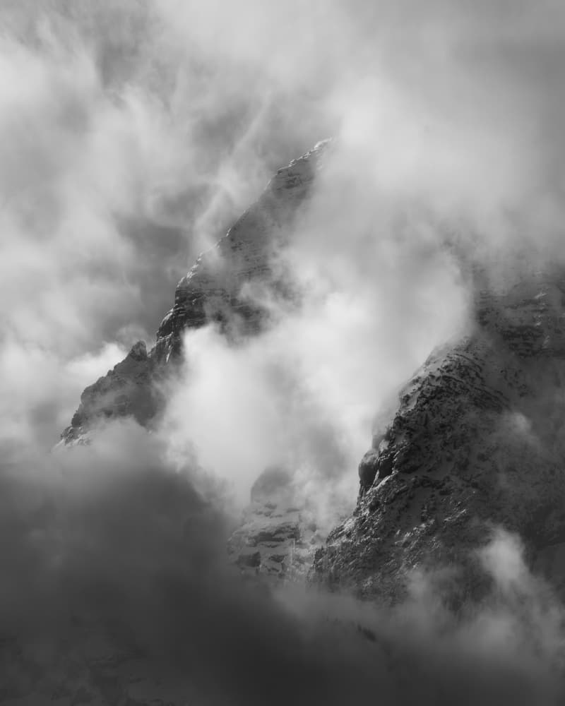 Misty Mountain Peaks by Andy Dauer — canvas wall art