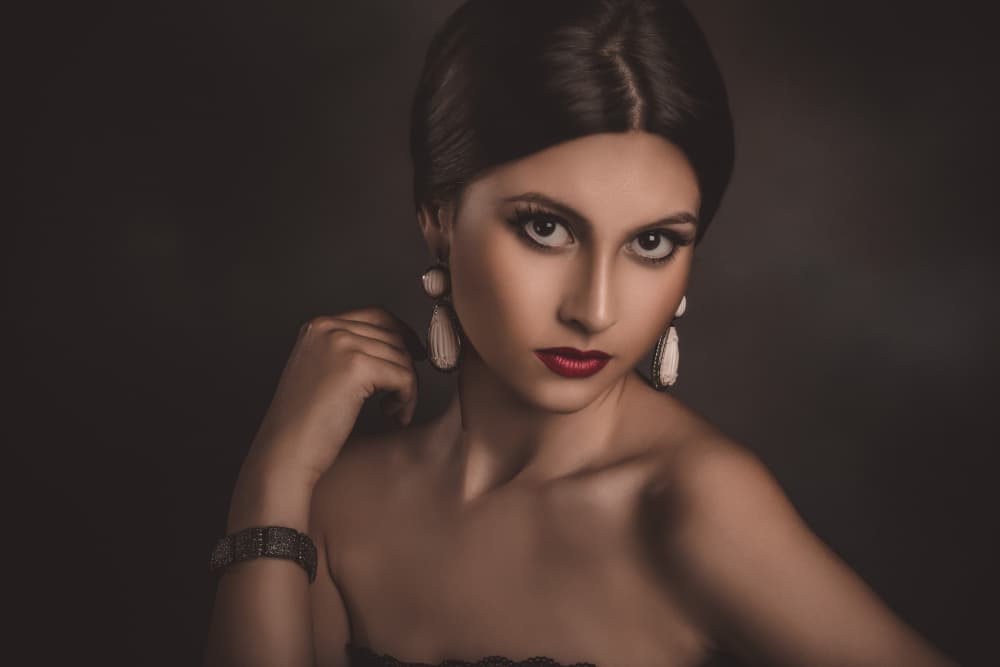 Dramatic Woman's Gaze by Peppe Tambè — canvas wall art