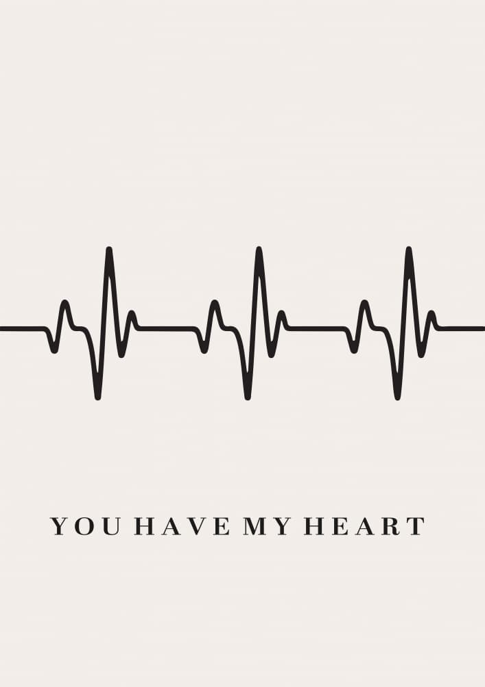 Heartbeat Love Message by Sarah Manovski — canvas wall art
