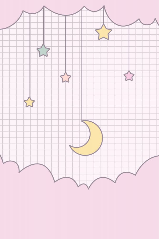 Pastel Hanging Stars Moon by Xuan Thai — canvas wall art