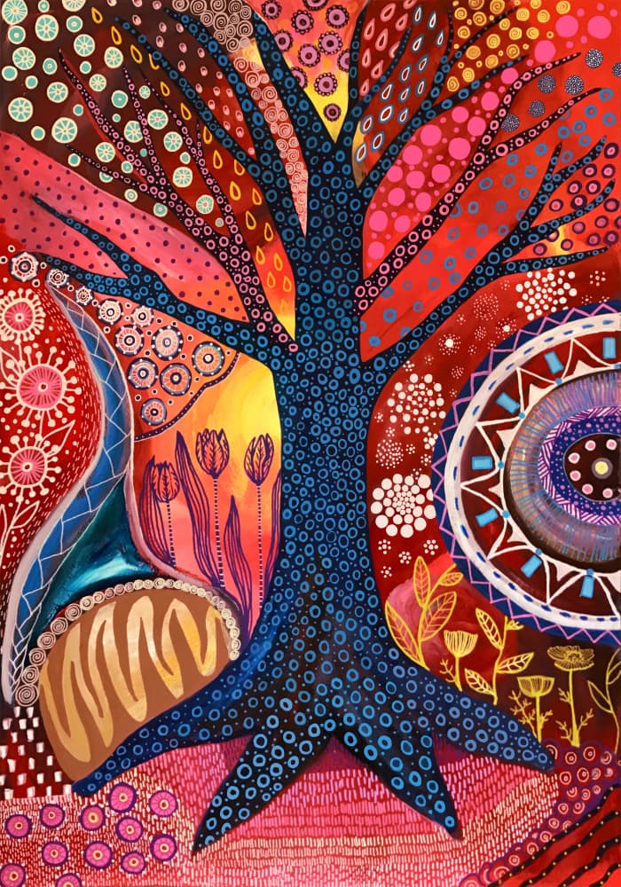 Tree of life by Monica Lindblom — canvas wall art
