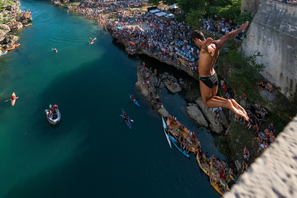 High Dive Spectacle by Bez Dan — canvas wall art