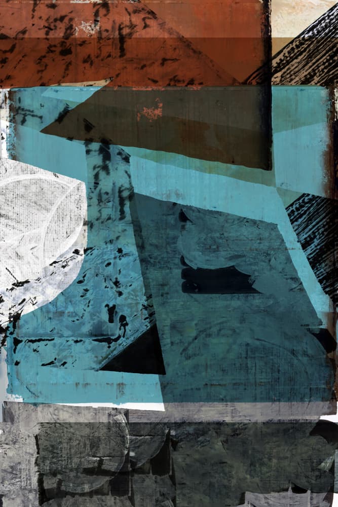 Layered Abstract Shapes by cartissi — canvas wall art