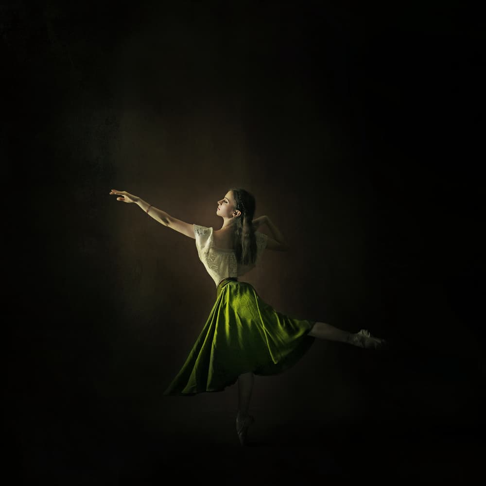 Graceful Ballet Dancer by Moein Hasheminasab — canvas wall art