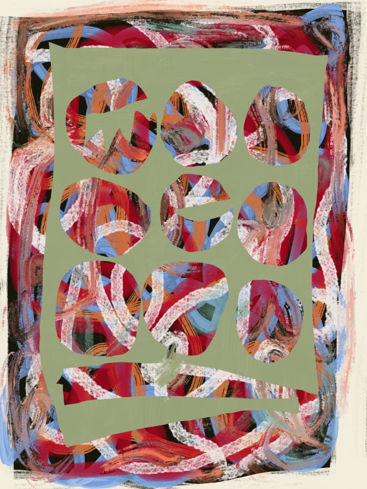 Colorful Layered Abstract by Little Dean — canvas wall art