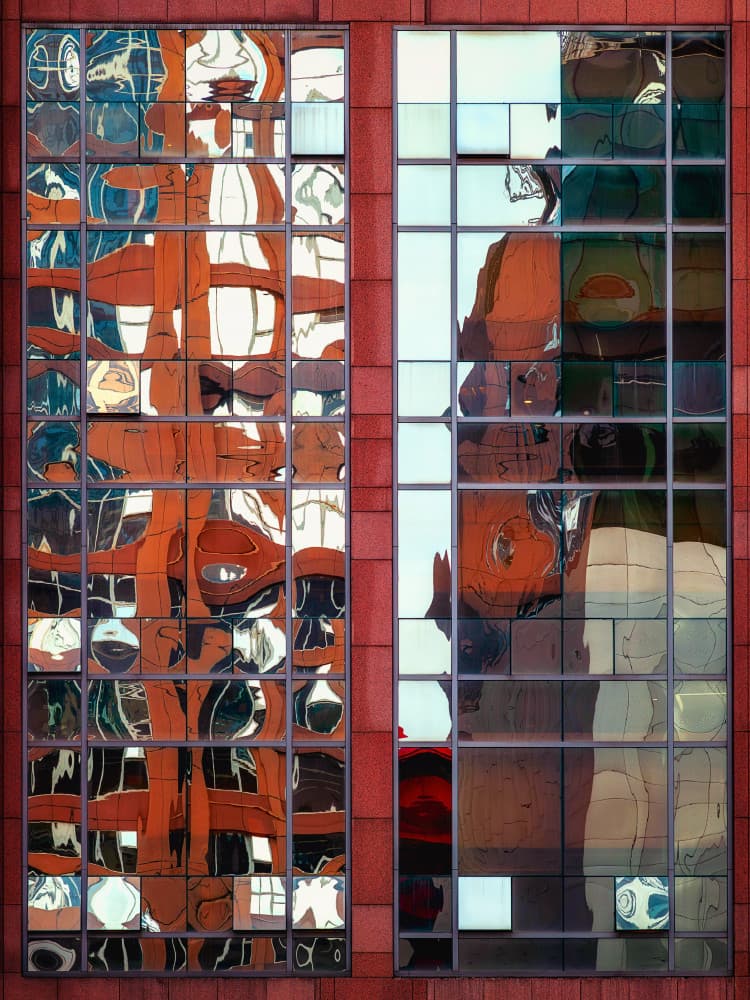Modern City Reflections by Mei Xu — canvas wall art