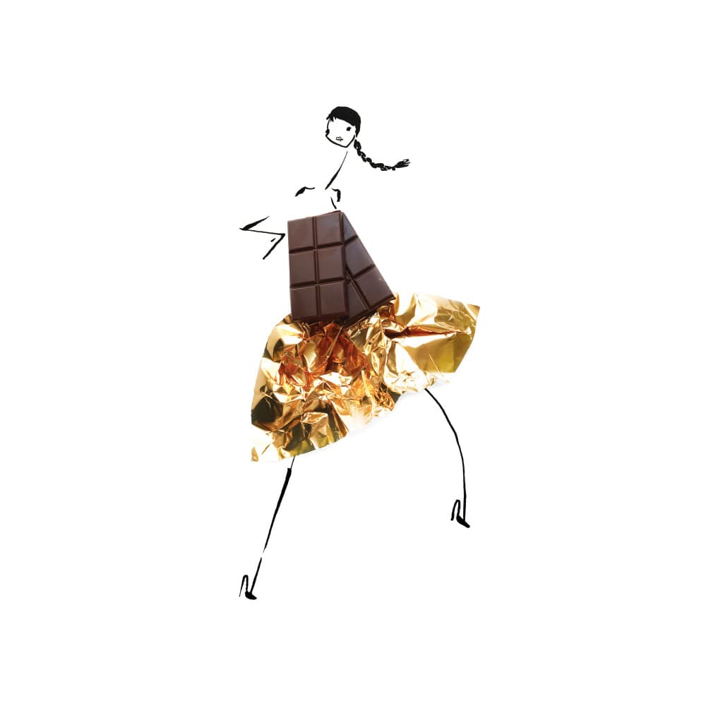 Chocolate Gold Dress by Gretchen Roehrs — canvas wall art