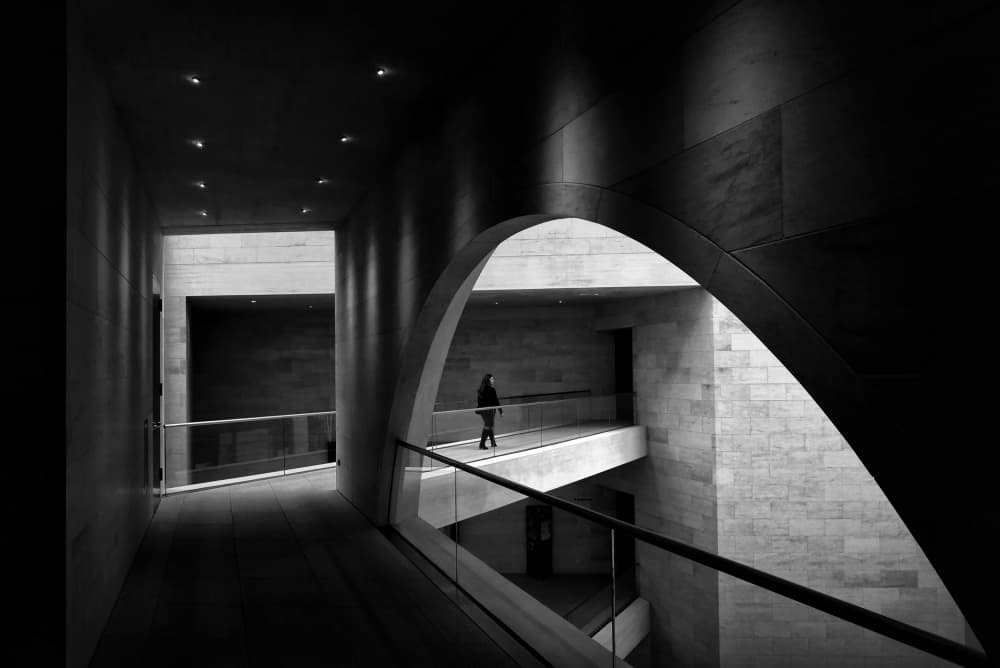 Solitary Figure Modern Archway by Jorge Pimenta — canvas wall art