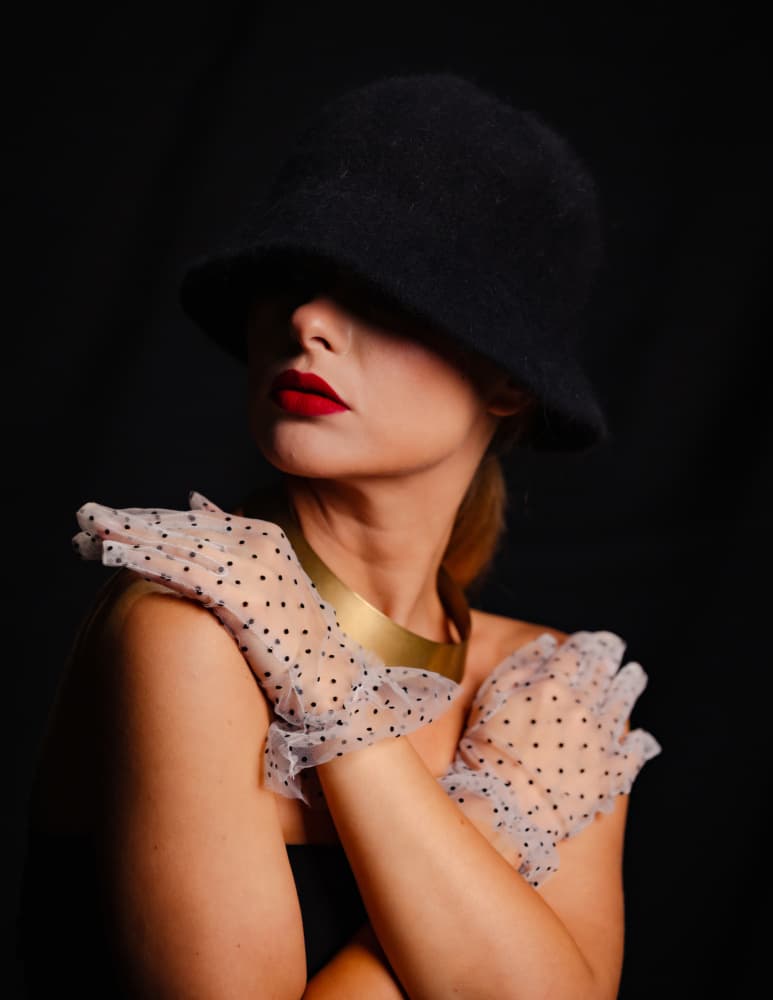 Elegant Woman in Hat by Gila Koller — canvas wall art