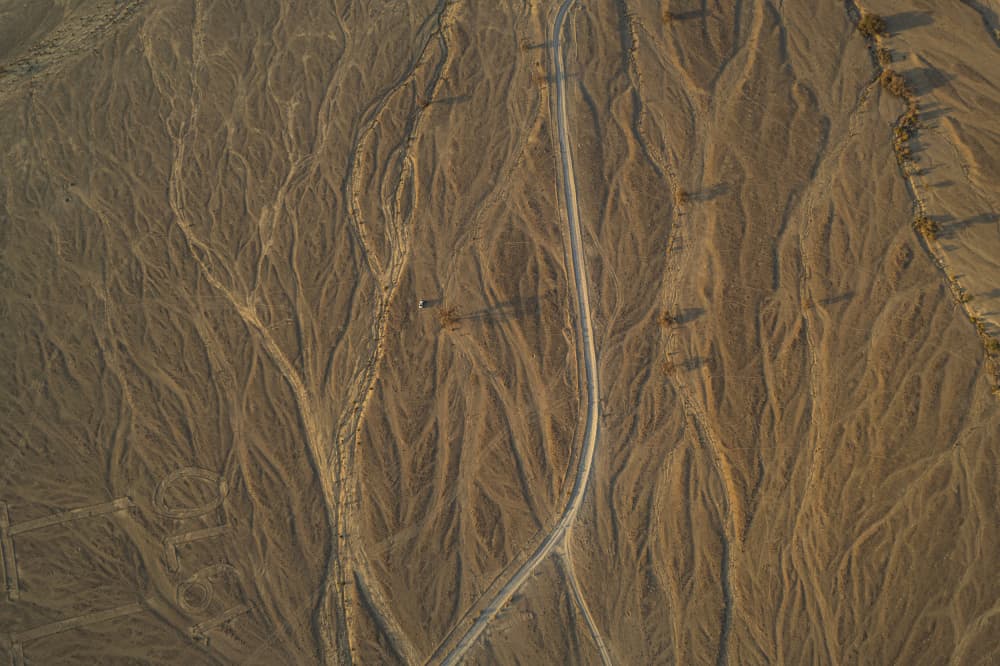 Desert Road Patterns by Isam Telhami — canvas wall art