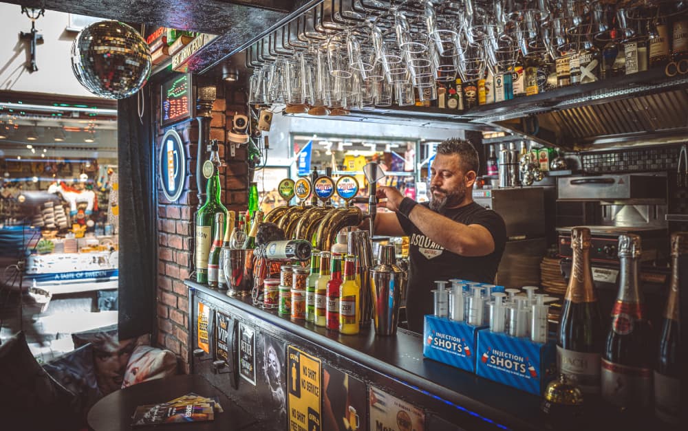 Vibrant Bar Night by Alex Ogazzi — canvas wall art