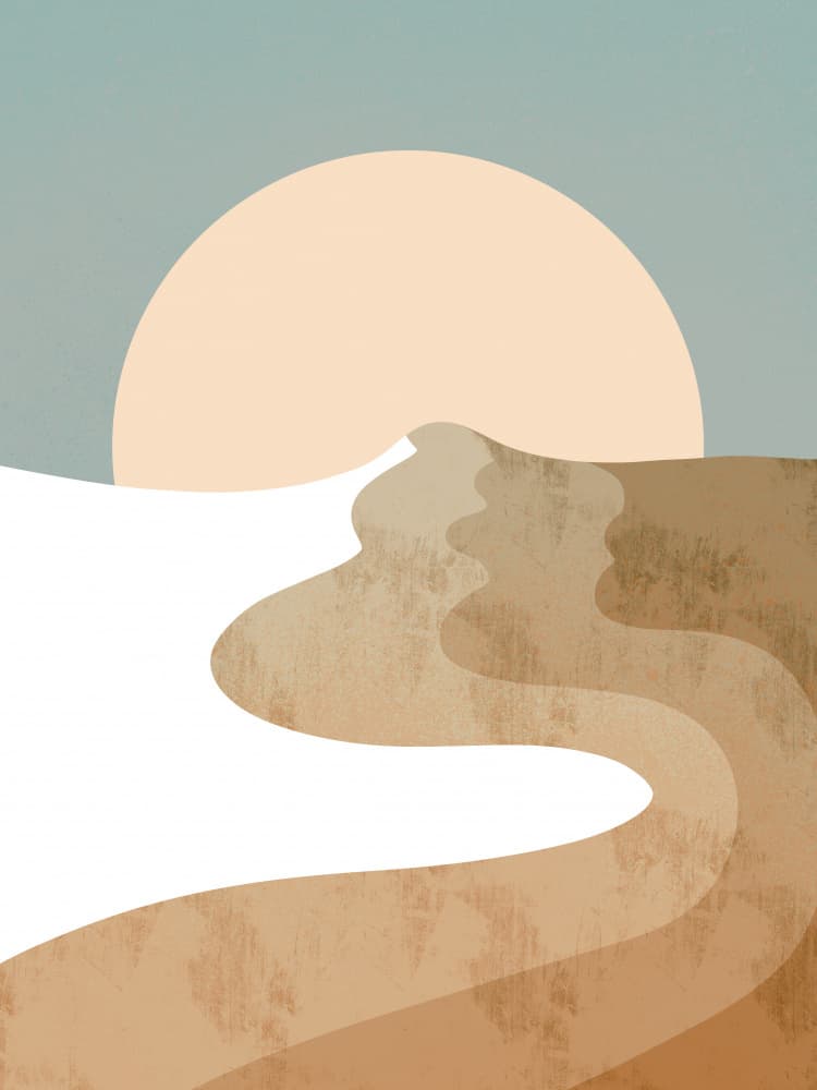 Serene Desert Sun by Stephen Wade — canvas wall art