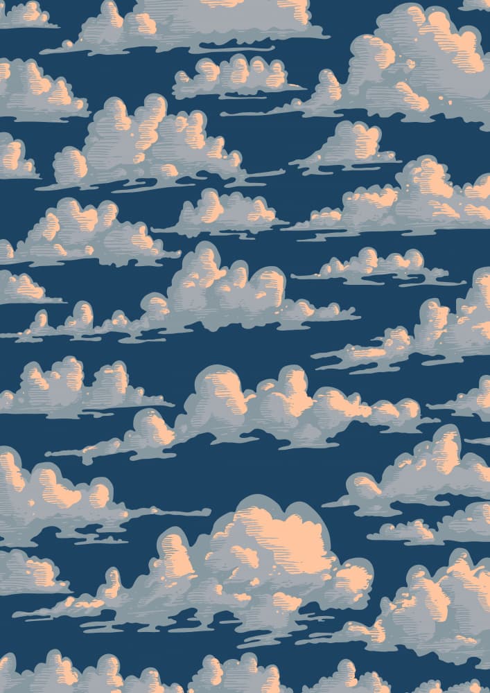 Dreamy Vintage Clouds by Nicholas — canvas wall art