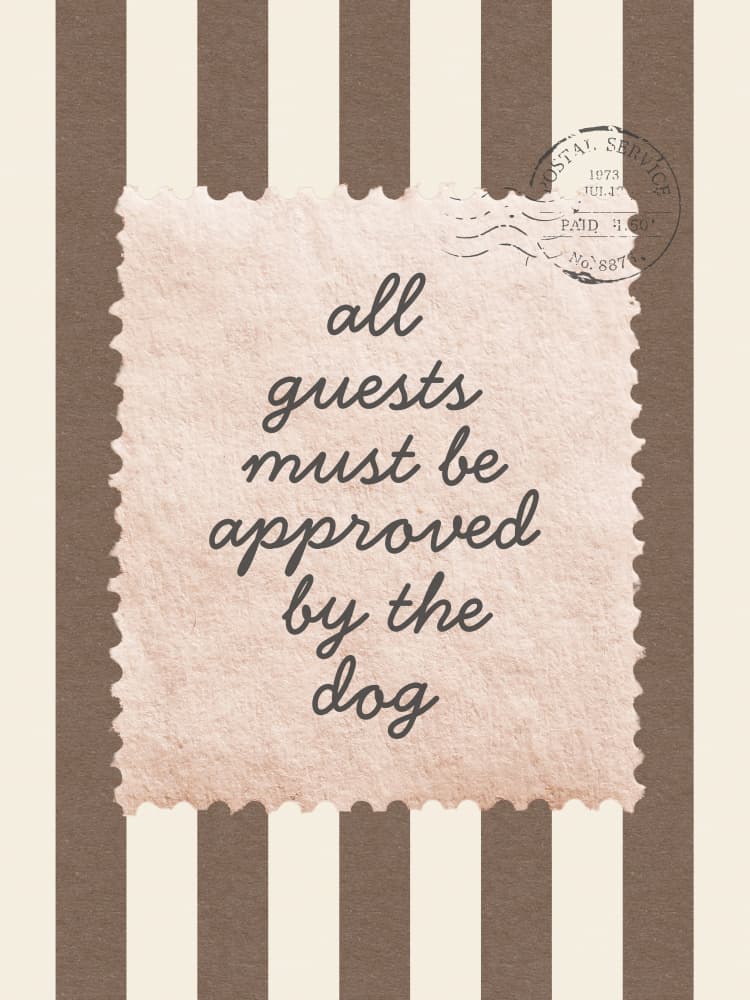 All Guests Approved By Dog by Jolly and Dash — canvas wall art