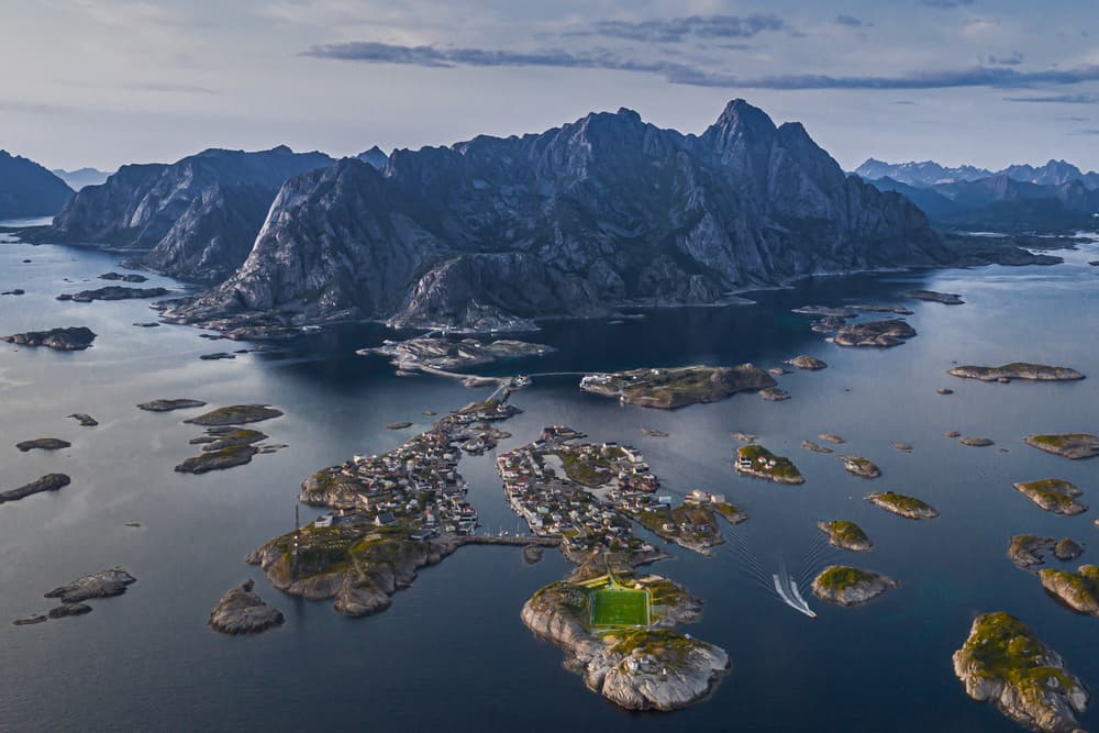 Lofoten Island Village by Simoon — canvas wall art