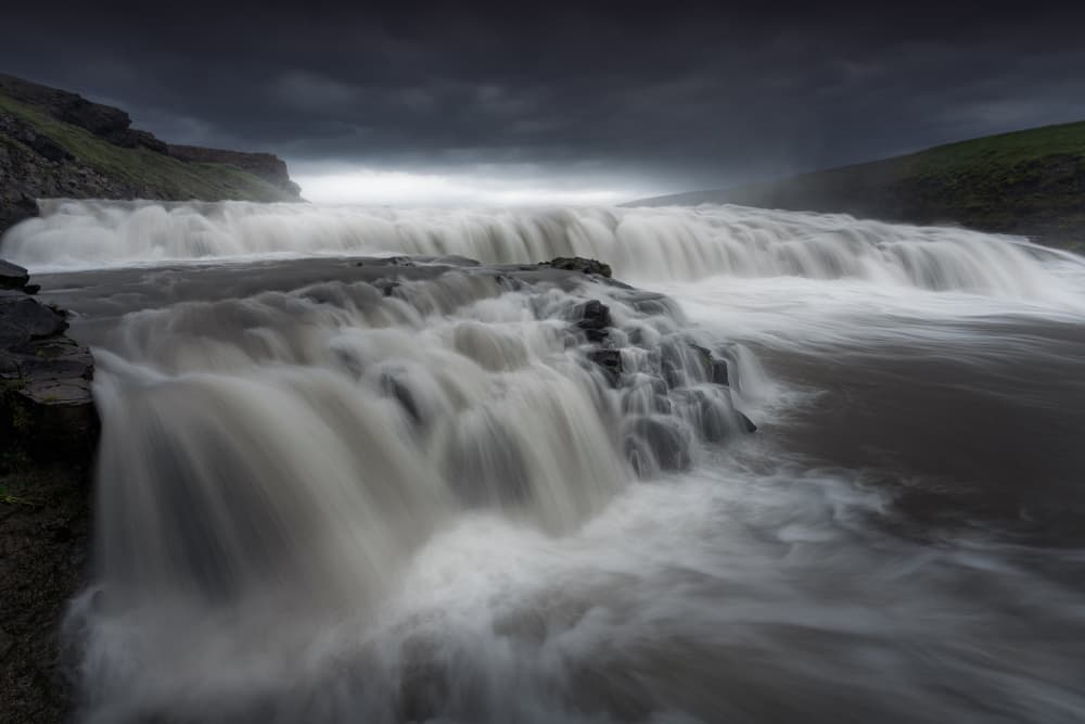 Dramatic Waterfall Cascade by Jose Parejo — canvas wall art