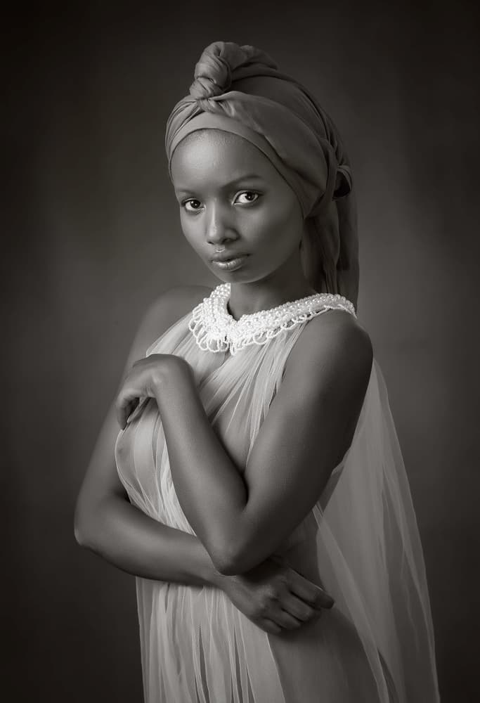 Elegant Turban Portrait by Catchlight Studio — canvas wall art