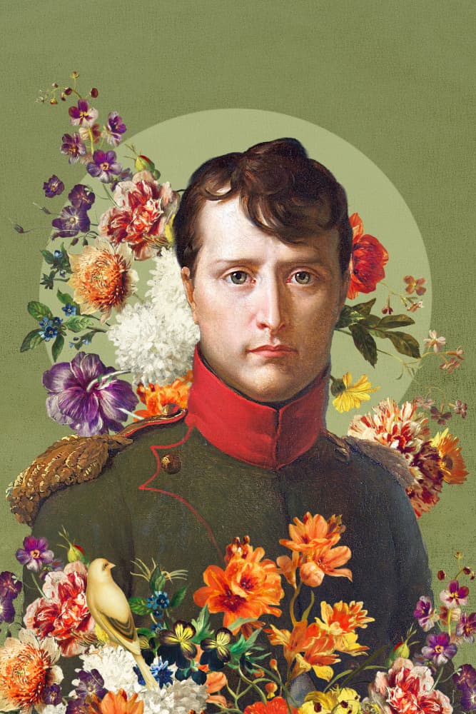 Regal Floral Portrait by Marja van den Hurk — canvas wall art