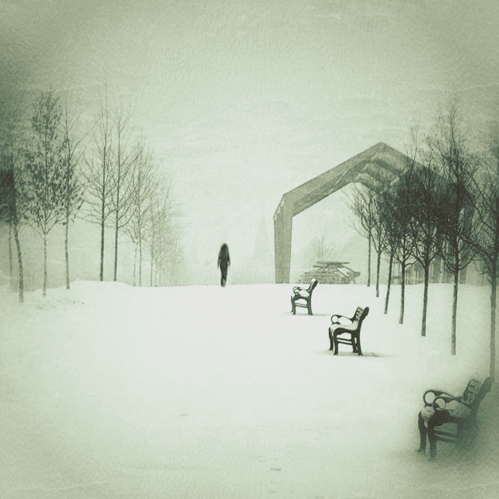 Snowy Archway Stroll by Weiwei — canvas wall art