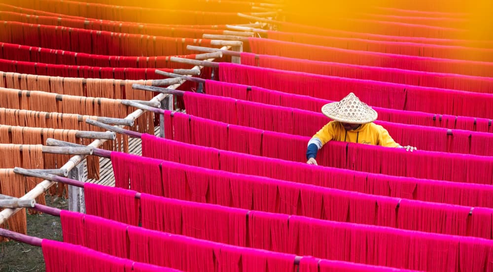 Sunlit Pink Fabrics by Prithul Das — canvas wall art